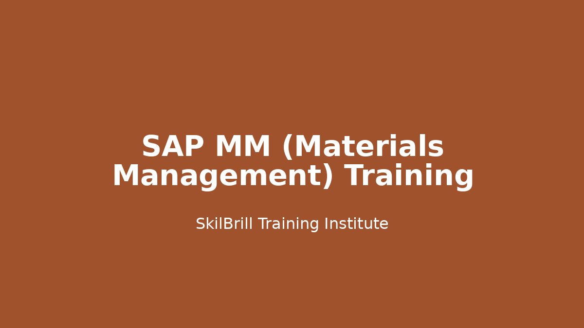 SAP MM (Materials Management) Roadmap 2026: Complete Career Path for India