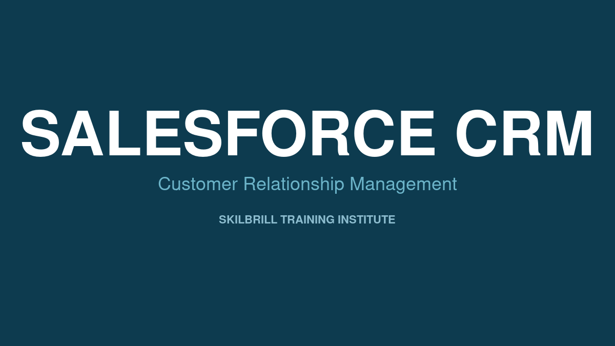 Salesforce CRM Training